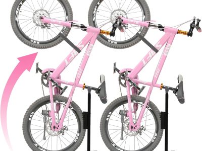 Bike Stand,Vertical Bike Rack For Indoor Bike Storage,Upright Bicycle Stand Floor.Heavy Duty Bike Holder With PVC Coating.Suit 24"-29" MTB,Hybrid and Road Bike,Patent Application. (2 Pack)