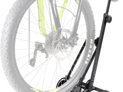 CyclingDeal Upright Bike Stand - Premium Quality Vertical & Horizontal Adjustable Bicycle Floor Parking Rack - for Storing MTB Road Bikes - up to 29