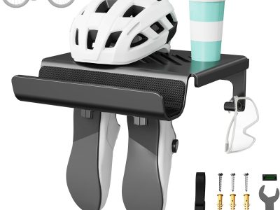 BEISHI Bike Wall Mount Rack with Shelf & Hooks