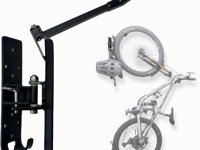 Swivel Bike Wall & Ceiling Mount, Garage Bike Rack with Gear Hooks