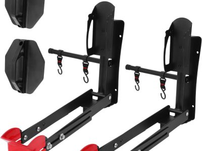 Swivel Bike Wall Mount 160° Adjustable Garage Bike Rack with 2 Hooks