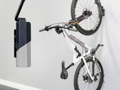 Space-Saving Garage Bike Rack with 120° Swing & Stopper