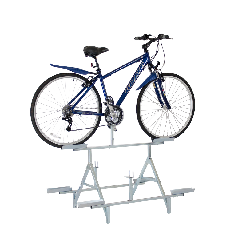 Metal White Triple Bicycle Display Stand (1)